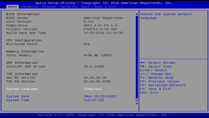 WKA-W10PBKのBIOS