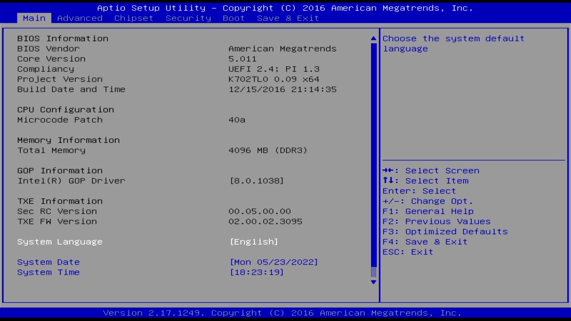 WKA-W10PBKのBIOS