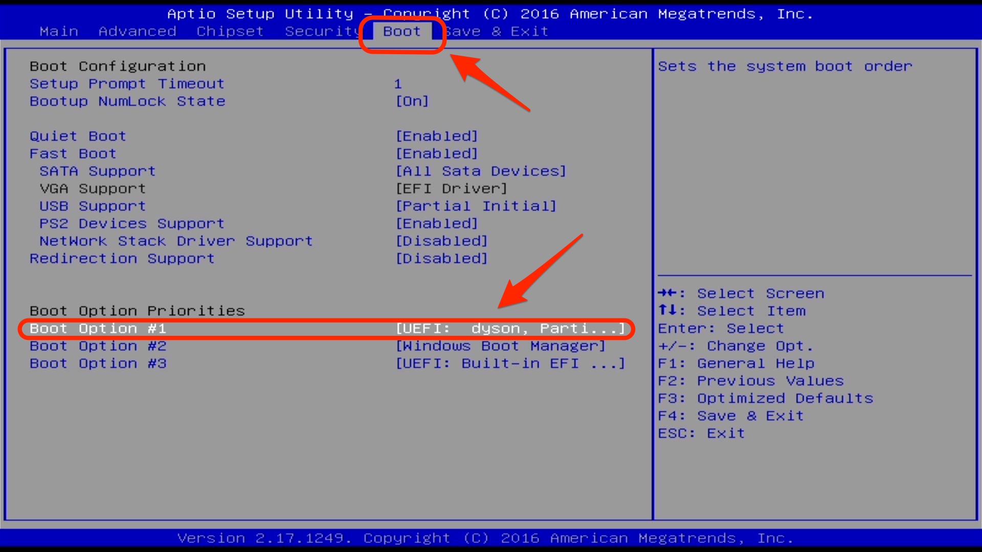 Boot Option Priorities