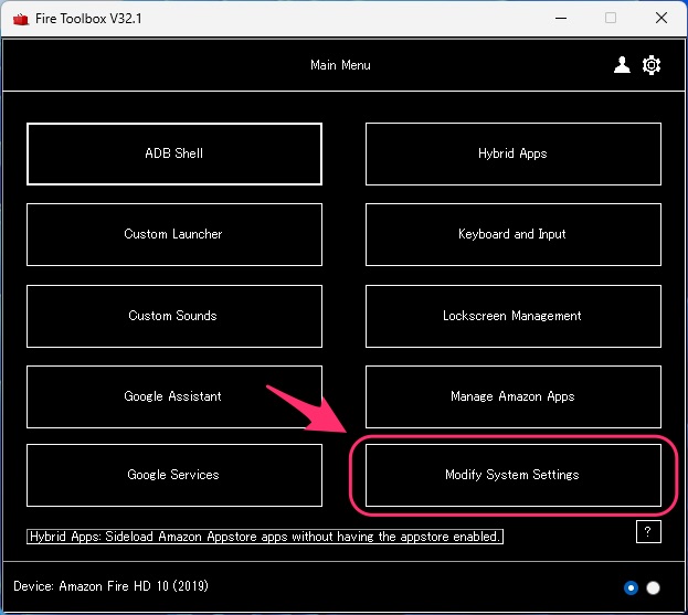 Modify System Settings