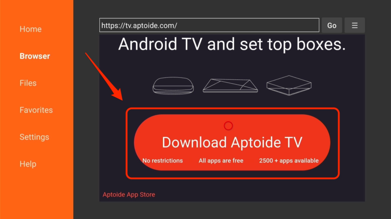 Download Aptoide TV