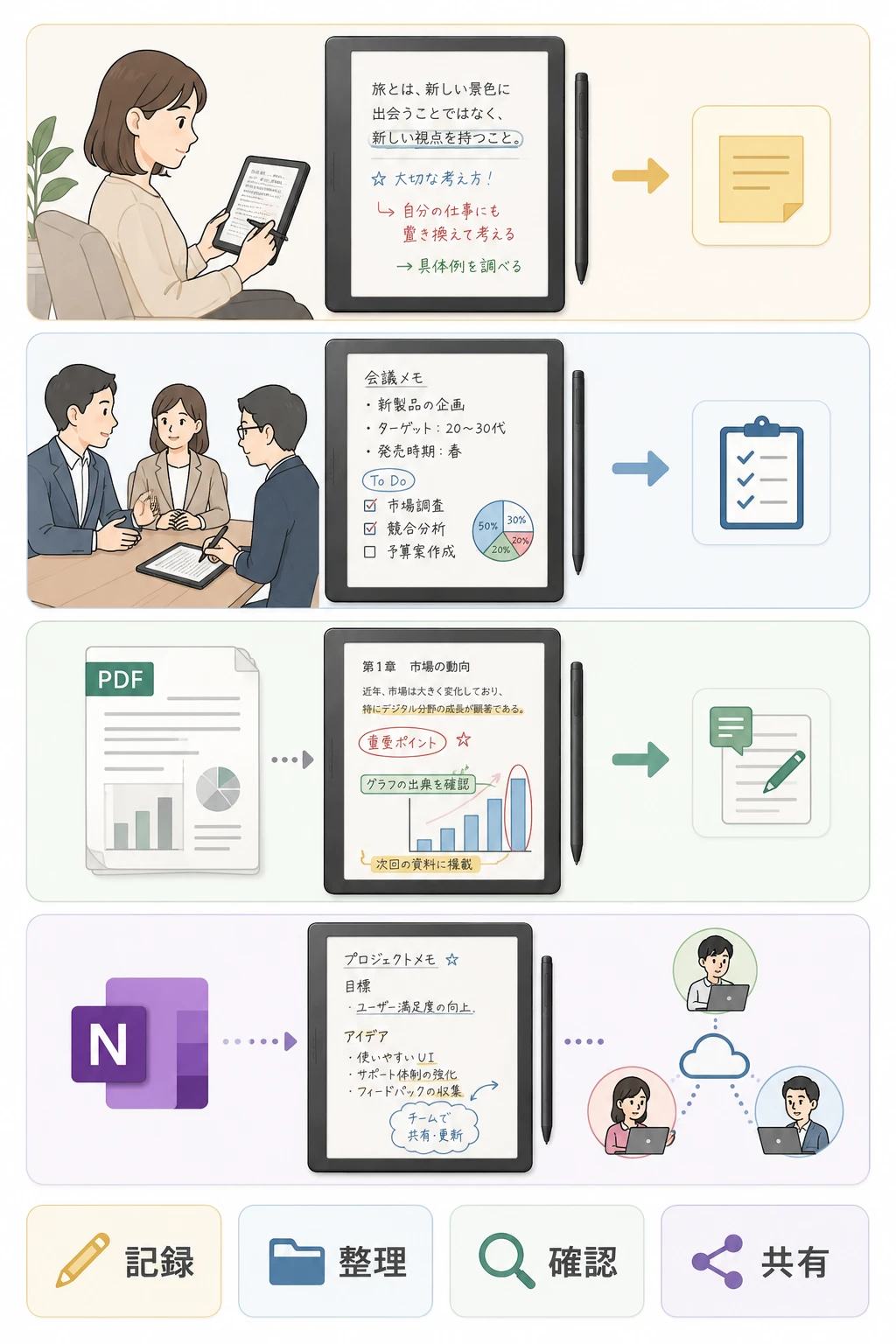 Kindle Scribeで紙のノートを減らす流れ