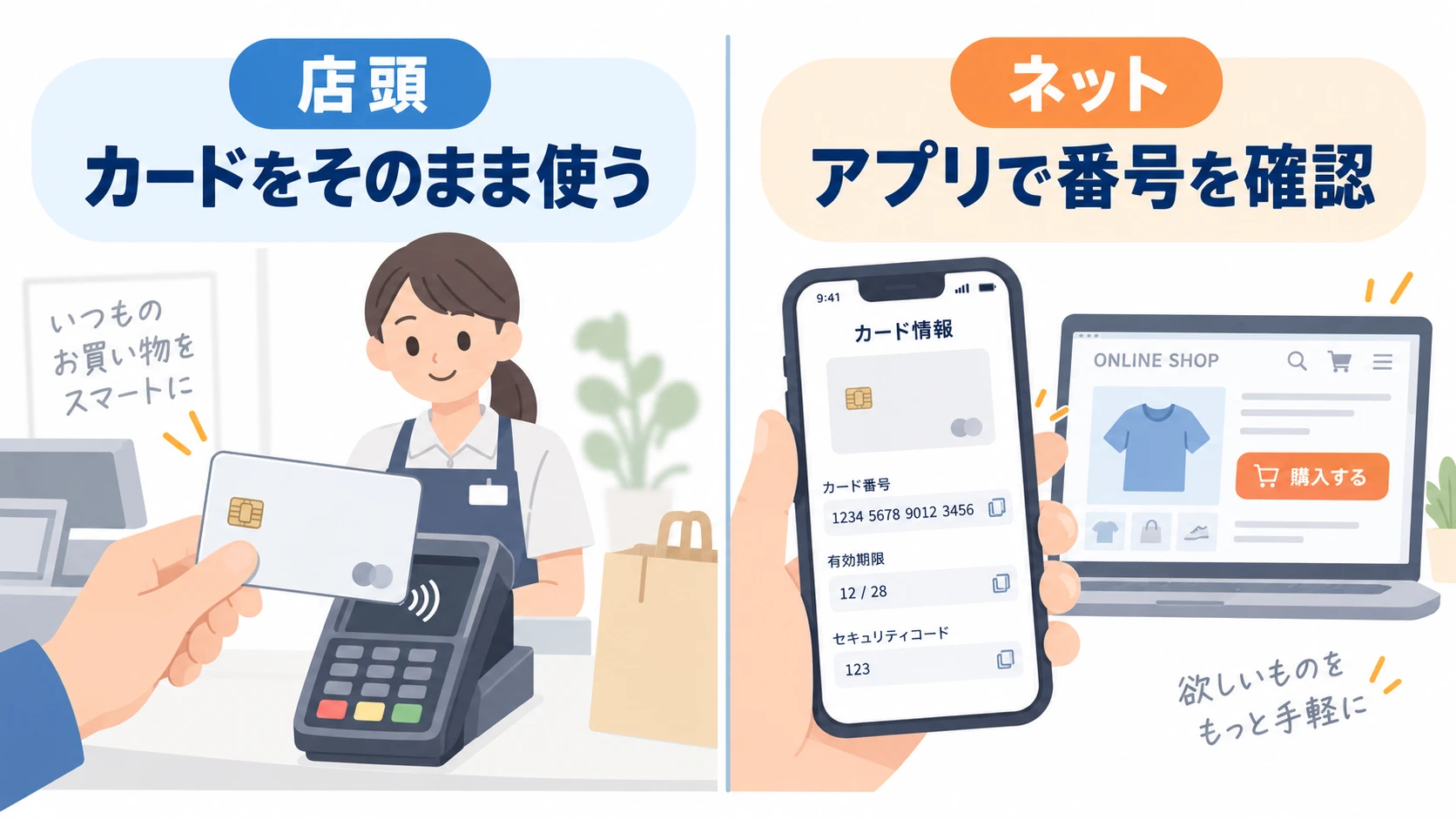 店頭とネット通販での使い方の違い
