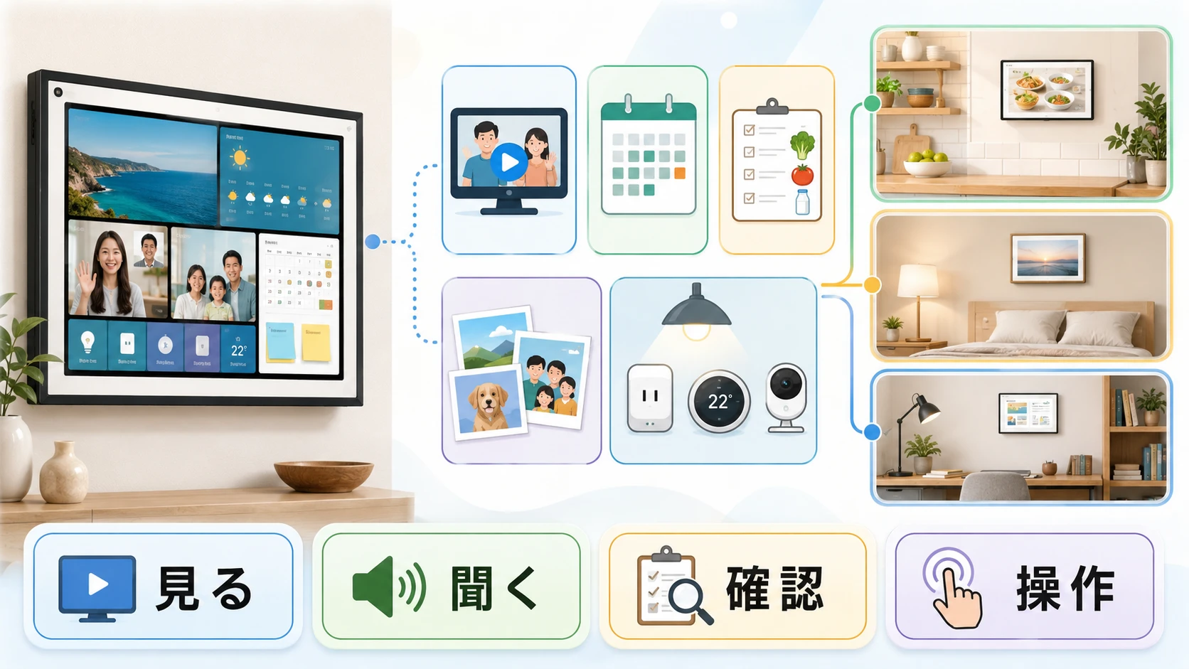Echo Show 15の用途を整理する図