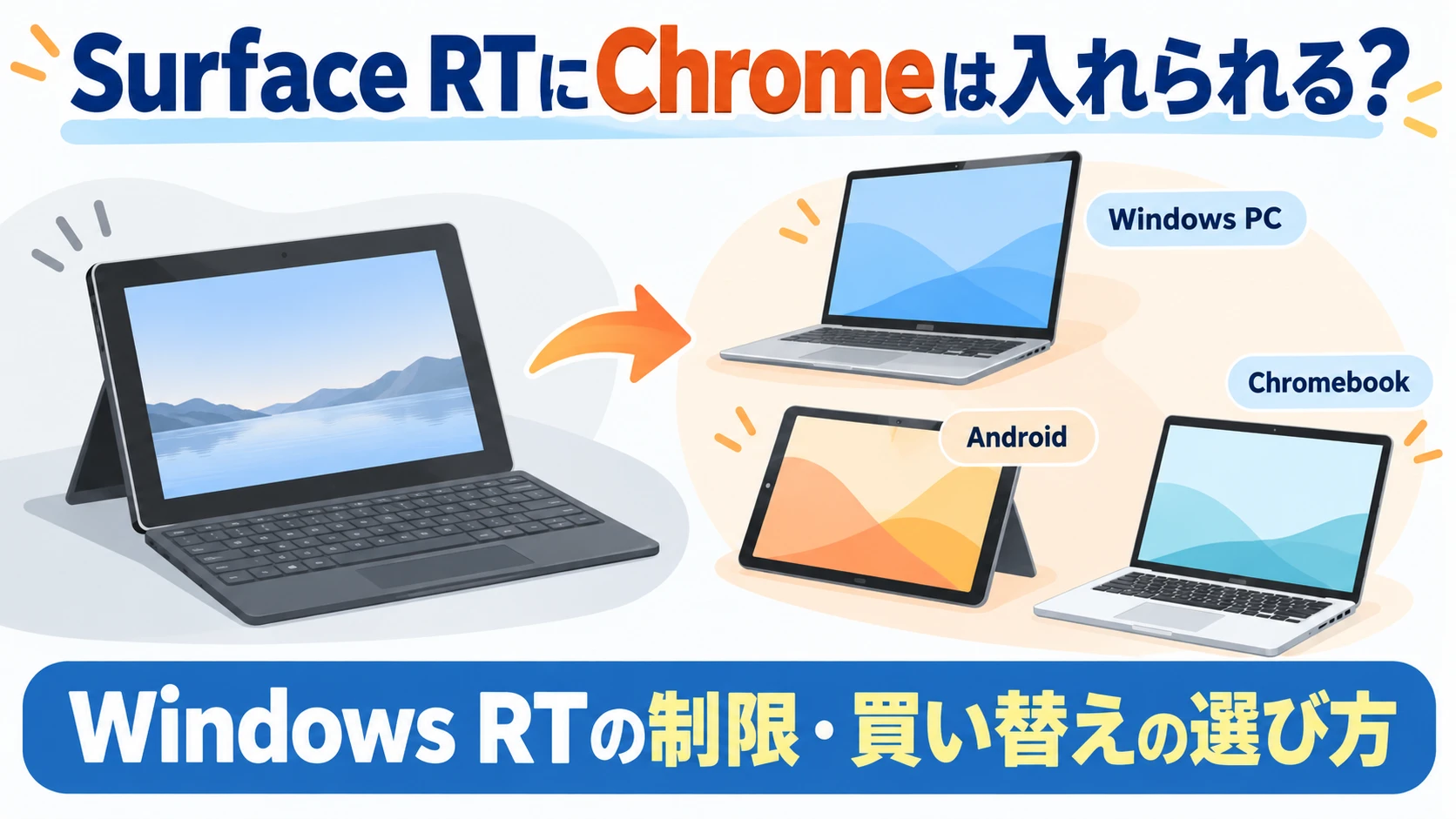 Surface RTにChromeを入れられない理由と代替端末の選び方