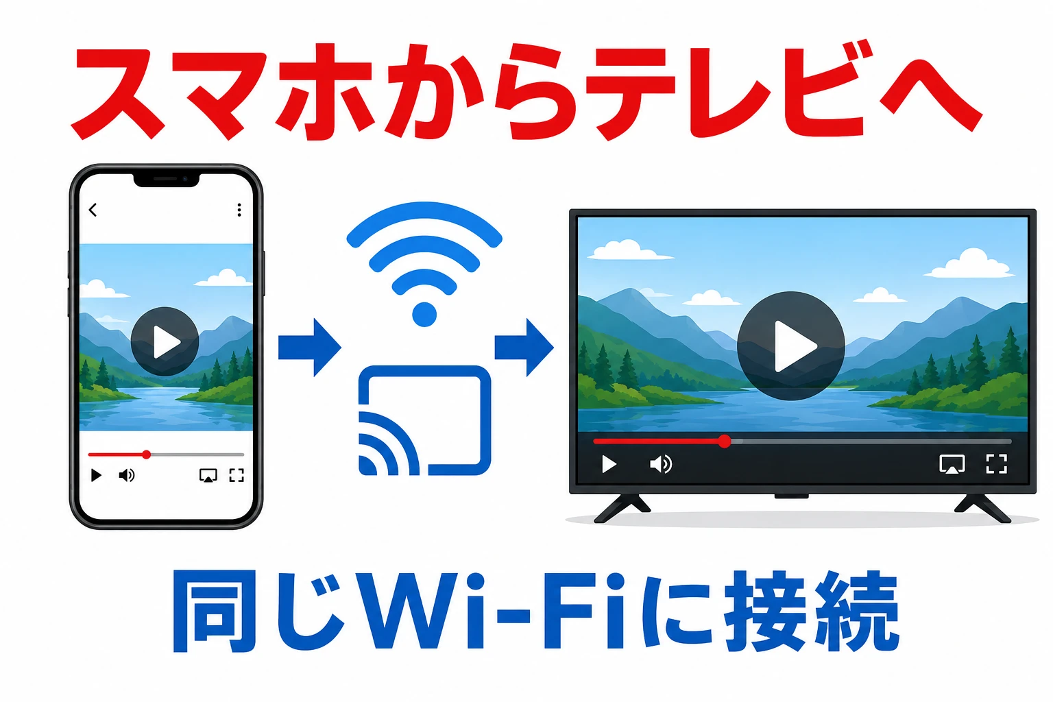 スマートフォンのDMM TVアプリからChromecastでテレビへ映す手順