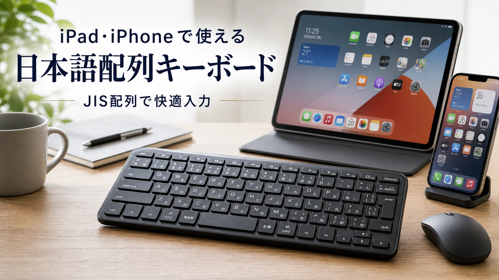 iPad・iPhoneで使う日本語配列キーボードの選び方、JIS配列・マウス設定まで解説