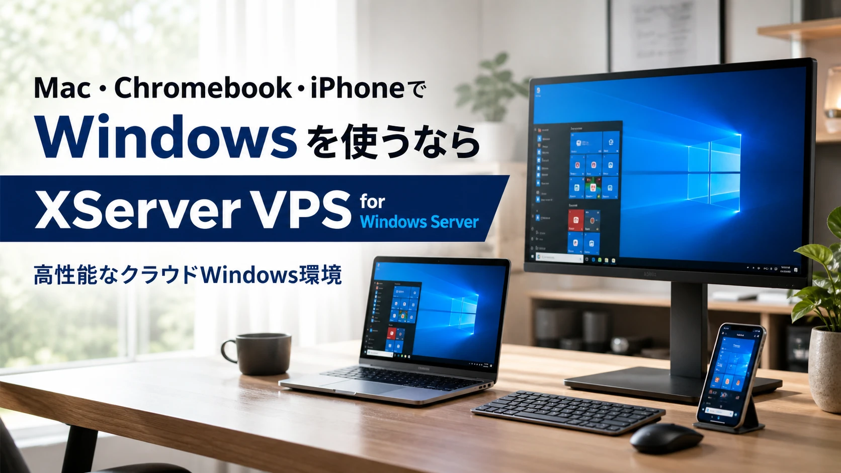 XServer VPS for Windows ServerはMac、Chromebook、iPhoneでWindowsを使いたい人に向く高性能Windows VPS
