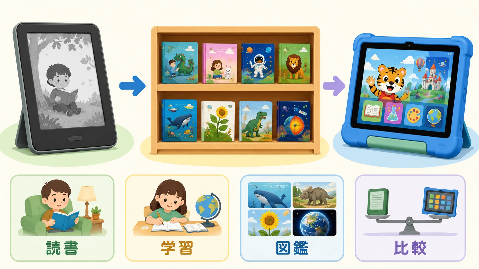 Kindleキッズモデルで読める本100選のアイキャッチ画像