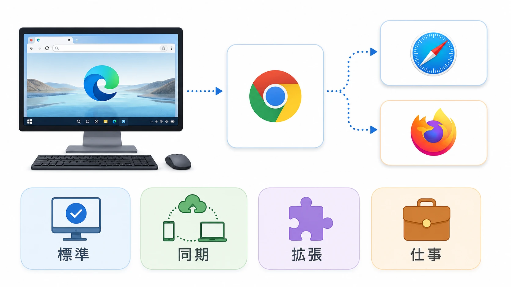 PCブラウザ比較のイメージ