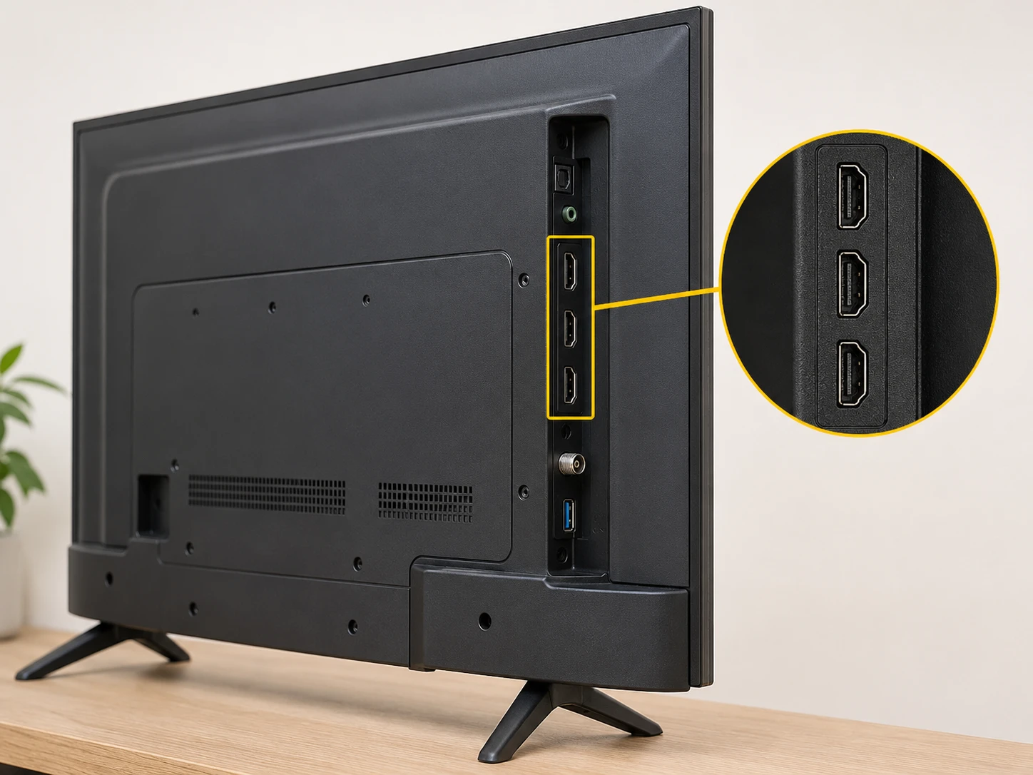 テレビ背面のHDMI端子