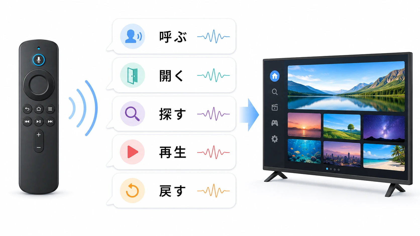 アレクサ音声コマンドの使い方を図で整理した画像