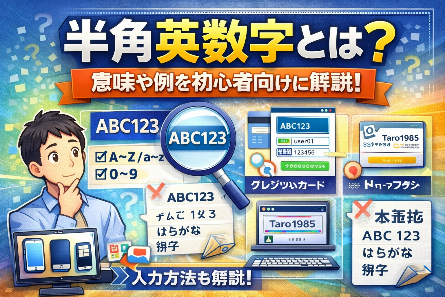 半角英数字とは？意味・例を初心者向けに解説