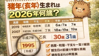 2026年版｜猪年生まれは今年何歳？イノシシ年の年齢早見表