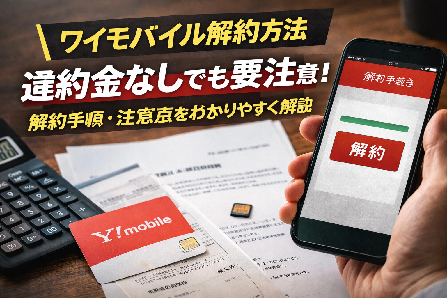 ワイモバイルの解約手数料はいくら? 解約方法・必要なもの・おすすめ乗り換え先まで解説