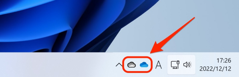 白いOneDriveアイコンと青いOneDrive for Businessアイコン
