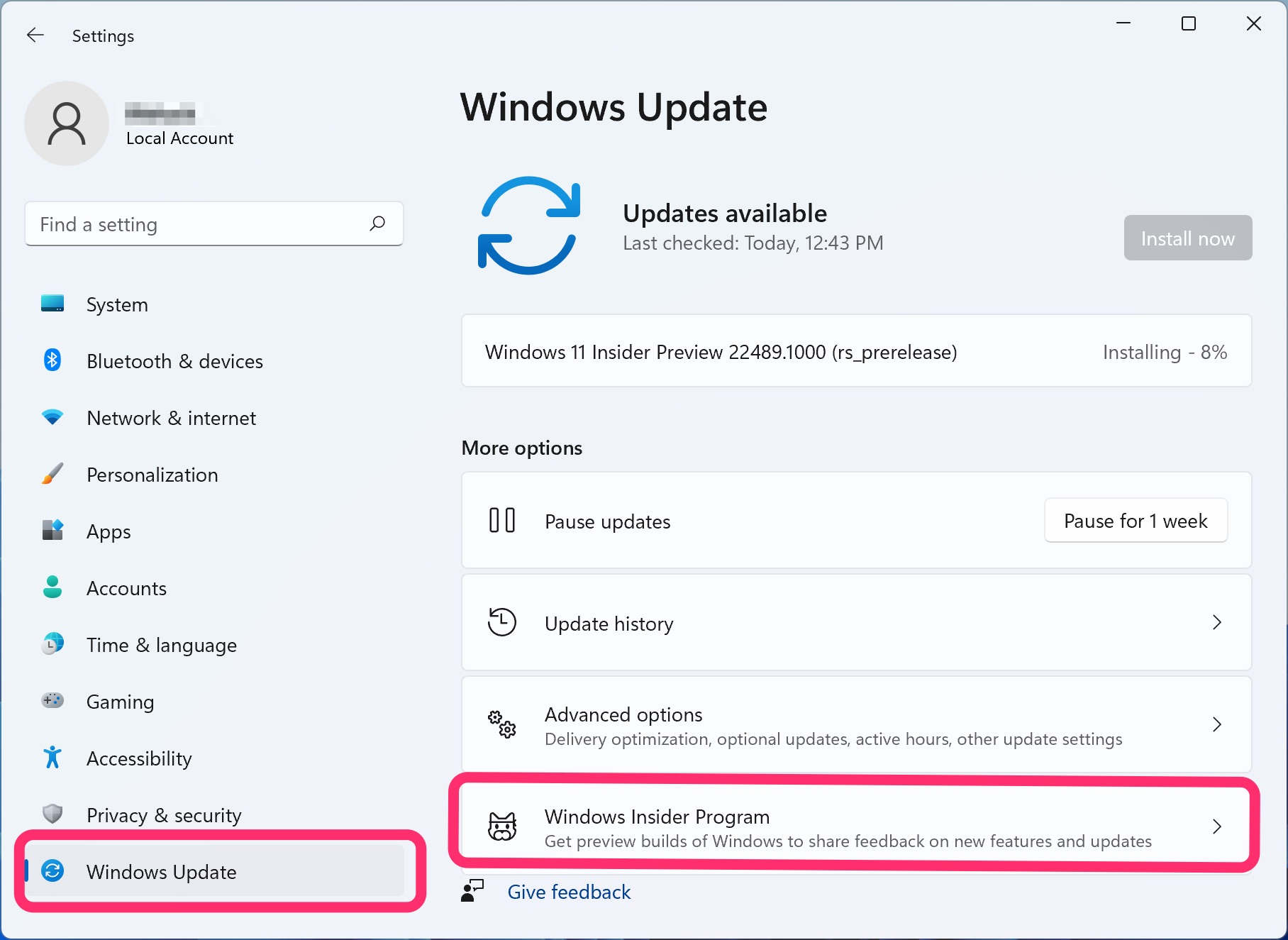 Windows Insider Program 